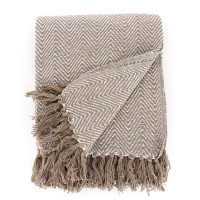 Sofadecke CHEVRON BEIGE, Baumwolle