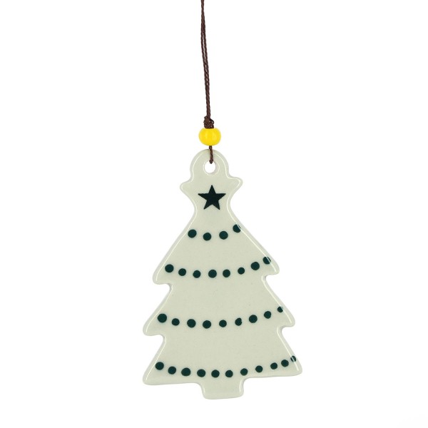 Anhänger TANNENBAUM KETTE WEISS, Keramik