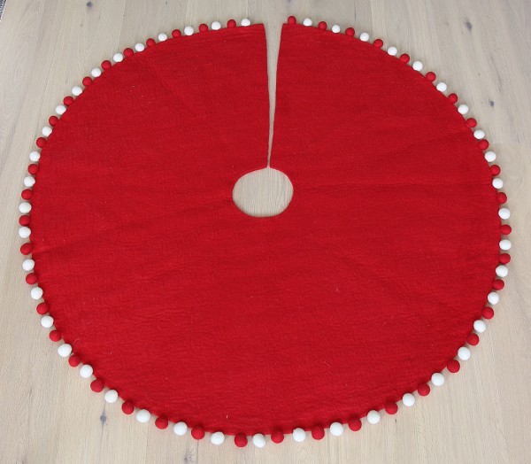 Weihnachtsbaumteppich BOMMEL ROT, Filz