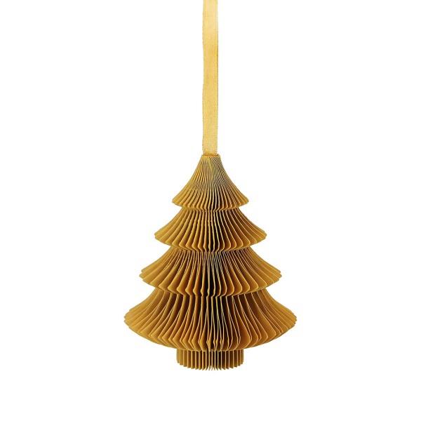 Anhänger WEIHNACHTSBAUM GOLD, Papier