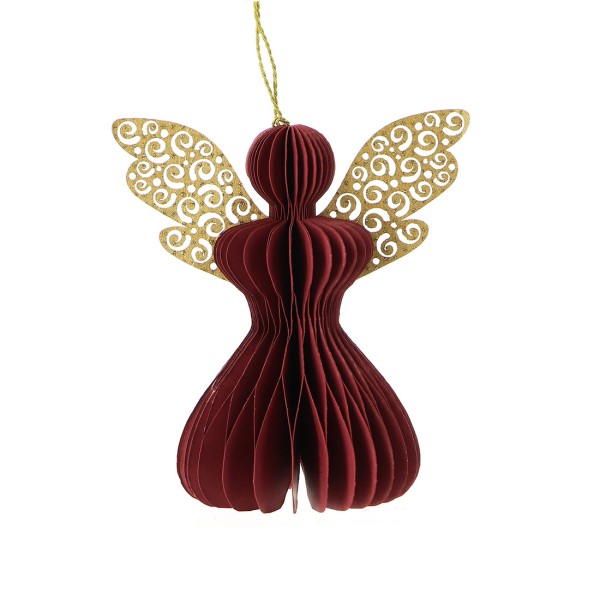 Anhänger CHERUB BUTTERFLY BURGUNDY, Papier